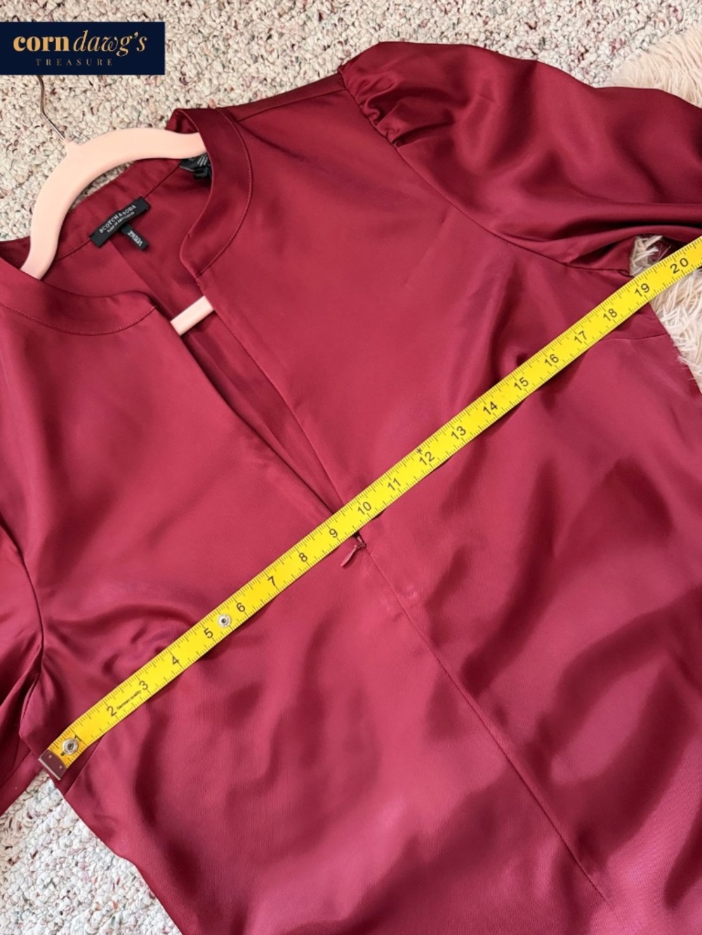 Scotch & Soda Burgundy Satin Midi Dress - Size M - Picture 10 of 10